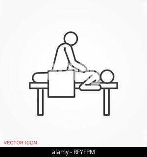 Massage Icon. spa vector illustration on white background Stock Vector