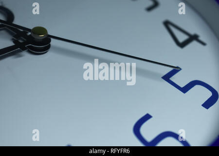 Wall clock dial in close-up view Stock Photo
