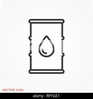 Oil drum container icon logo, vector sign symbol for design Stock Vector