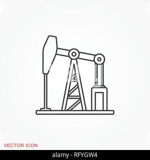 Oil pump icon logo, vector sign symbol for design Stock Vector