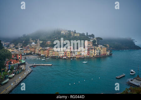 Romantic Italian city, Portofino Stock Photo