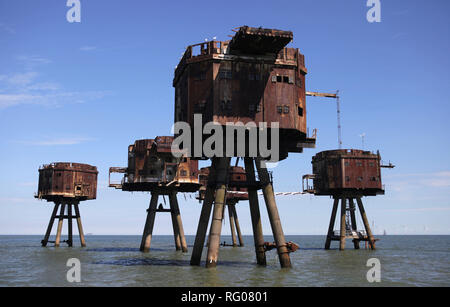 Maunsell sea forts, Whitstable, Kent, England, Britain Stock Photo