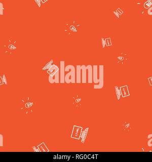 Seamless pattern of inspiration for writing software code. Children s drawing, doodle Stock Vector