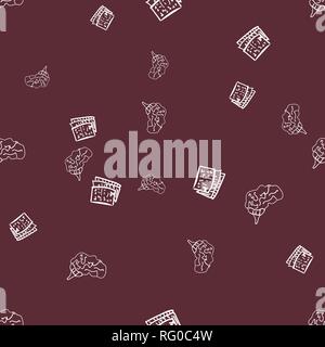 Brainstorming seamless pattern. Inspiration and the arrival of ideas. Children s drawing doodle Stock Vector