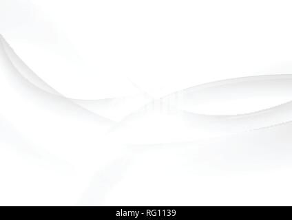 Abstract grey and white elegant waves vector background Stock Vector