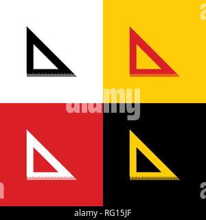 Ruler sign illustration. Vector. Icons of german flag on corresponding ...