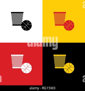 Trash sign illustration. Vector. Icons of german flag on corresponding colors as background. Stock Vector