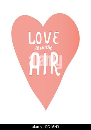Love is in the air hand drawn lettering design Stock Vector Image & Art ...