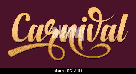Carnival calligraphic text Stock Vector