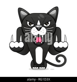 Hipster Cat Icon on White Background. Vector illustration Stock Vector