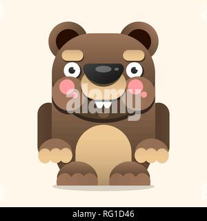 Vector illustration of Groundhog pattern isolated on Light background Stock Vector