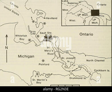 . The Canadian field-naturalist. 364 The Canadian Field-Naturalist Vol. 100 Ontario. .-^ , Cockburn Is. Drummond Is. 'A,.,,^ 7 —I r— 0 10 20 30 40 km Figure 1. The Whitefish Bay - St. Mary's River Study Area on the Michigan-Ontario border. Asterisks and the heavy dashed hne denote the location of recent Wolf and Wolf track observations discussed in the text. The dotted line indicates the international boundary. (dry-weather and trails), by township (usually 80- 120 km^ each) in about 11 000 km^ in Ontario and the UP (Figure 2) from provincial maps (1970, 1977 and 1978, scale = 1:126 720) and t Stock Photo