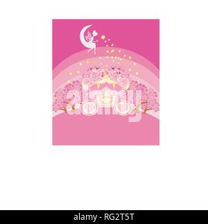 Abstract fairy tale invitation card Stock Vector