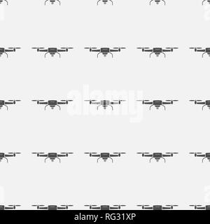 Drones seamless pattern stylish texture. Vector illustration. Stock Vector