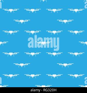 Drones seamless pattern stylish texture. Vector illustration. Stock Vector
