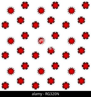 Chips for the casino. Gambling. Seamless pattern. Vector Illustration. EPS10 Stock Vector