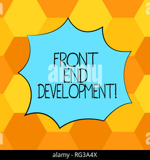 Handwriting text Front End Development. Concept meaning Altering data to graphical interface for user to view Blank Color Explosion Blast Scream Speec Stock Photo