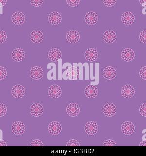 Abstract floral pattern on the violet background Stock Vector