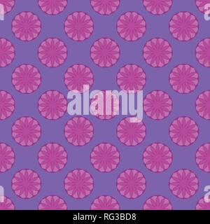 Abstract floral pattern on the violet background Stock Vector