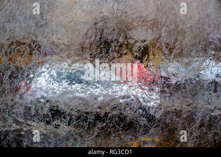 Ice pattern on window seamless background Stock Photo