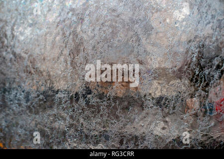 Ice pattern on window seamless background Stock Photo