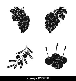 food,honeysuckle,grape,branch,olive,bone,berry,fruit,forest,redberry,fresh,cocktail,medicine,autumn,sweet,health,set,vector,icon,illustration,isolated,collection,design,element,graphic,sign,black,simple, Vector Vectors , Stock Vector