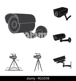 security,cctv,home,smart,circuit,equipment,monitoring,safety,tripod,camcorder,camera,detail,dashboard,car,dashcam,recording,video,photography,set,vector,icon,illustration,isolated,collection,design,element,graphic,sign,black,simple, Vector Vectors , Stock Vector