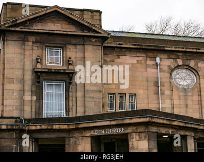 Front of 1930s Leith Theatre, Leith, Edinburgh, Scotland, UK, concert, music and event venue Stock Photo