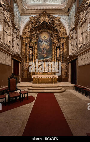 Main altar of the church of San Ildefonso in the city of Porto, Portugal, Europe Stock Photo