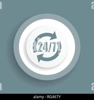 24/7 vector icon Stock Vector