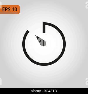 Multiporpuse guage black corcle Icon,  illustration isolated on white background.EPS 10 Stock Vector