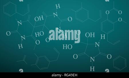 Science and technology background with hexagons. Molecular structure and chemical compounds. Geometric abstract background. Vector Stock Vector