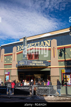 PARK CITY UTAH USA - Marquee of the Egyptian Theatre on Main Street ...