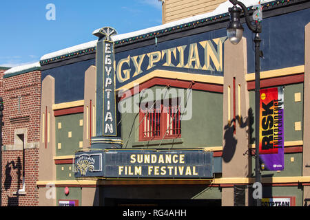 PARK CITY UTAH USA - Marquee of the Egyptian Theatre on Main Street ...