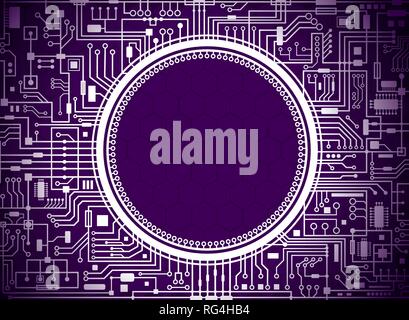 Computer circuit board. Stock Vector