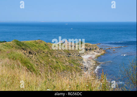 Rocky outcrop at Peveril Point, Swanage, Isle of Purbeck, Dorset, England, UK Stock Photo