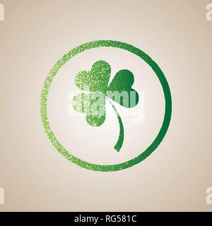 Clover leaves in circle frame. Happy St. Patrick s Day 10 eps Stock Vector