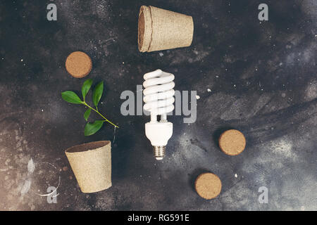 eco bulb energy saving concept Stock Photo