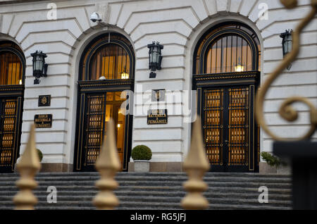 National Bank of Romania (Banca Națională a României) building, Bucharest, Romania, November 2018 Stock Photo