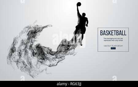 Abstract silhouette of a basketball player Stock Vector