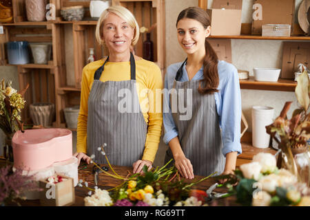 Two Florists in Shop Stock Photo