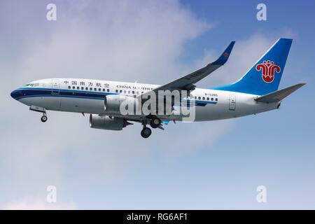 Jakarta, Indonesia – 26. January 2018: China Southern Airlines Boeing 737-700 at Jakarta airport (CGK) in Indonesia. | usage worldwide Stock Photo