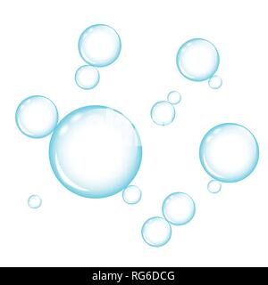 MOVING WATER BUBBLES ILLUSTRATION ON WHITE BACKGROUND Stock Vector ...