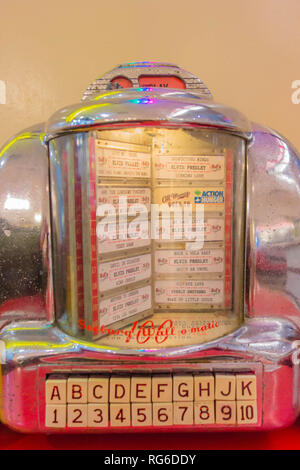 Vintage jukebox Ed's Diner Swindon England UK. December 2018 Stock Photo