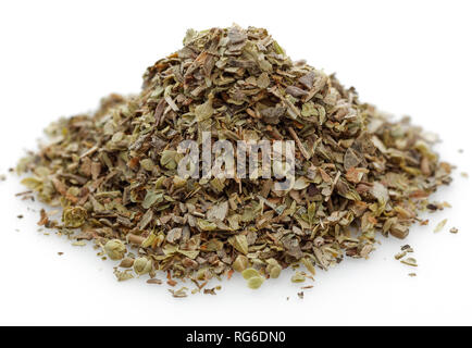Heap of dried thyme isolated on a white background Stock Photo