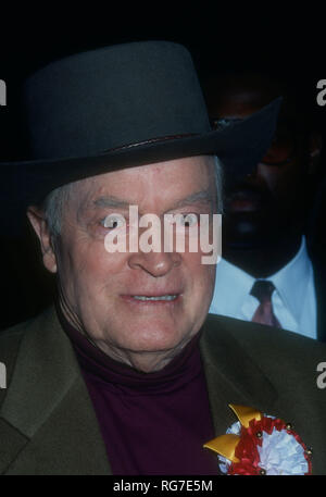 HOLLYWOOD, CA - NOVEMBER 28: Comedian/Actor Bob Hope attends the 62nd Annual Hollywood Christmas Parade on November 28, 1993 at KTLA Studios in Hollywood, California. Photo by Barry King/Alamy Stock Photo Stock Photo