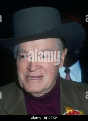 HOLLYWOOD, CA - NOVEMBER 28: Comedian/Actor Bob Hope attends the 62nd Annual Hollywood Christmas Parade on November 28, 1993 at KTLA Studios in Hollywood, California. Photo by Barry King/Alamy Stock Photo Stock Photo