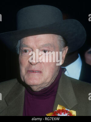 HOLLYWOOD, CA - NOVEMBER 28: Comedian/Actor Bob Hope attends the 62nd Annual Hollywood Christmas Parade on November 28, 1993 at KTLA Studios in Hollywood, California. Photo by Barry King/Alamy Stock Photo Stock Photo