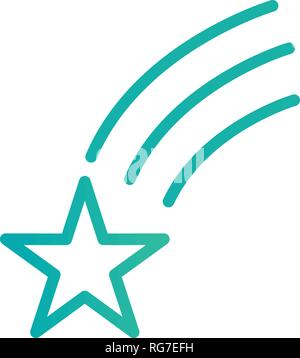 Comet linear icon. Falling star. Meteor, asteroid. Bright celestial ...