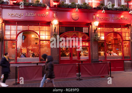 London, England - January 20, 2019. Located in the City of Westminster in London's west end, the Chinatown is an ethnic enclave of shops, restaurants  Stock Photo